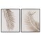 Stupell Industries Muted Neutral Brown Palms 2pc Framed Giclee Set, design by Sisi and Seb